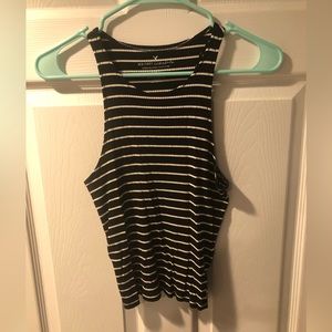 Striped cropped tank top